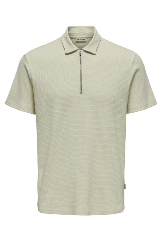 ONSCAL REG STRUCT SS HALFZIP POLO 22032821 SILVER LINING